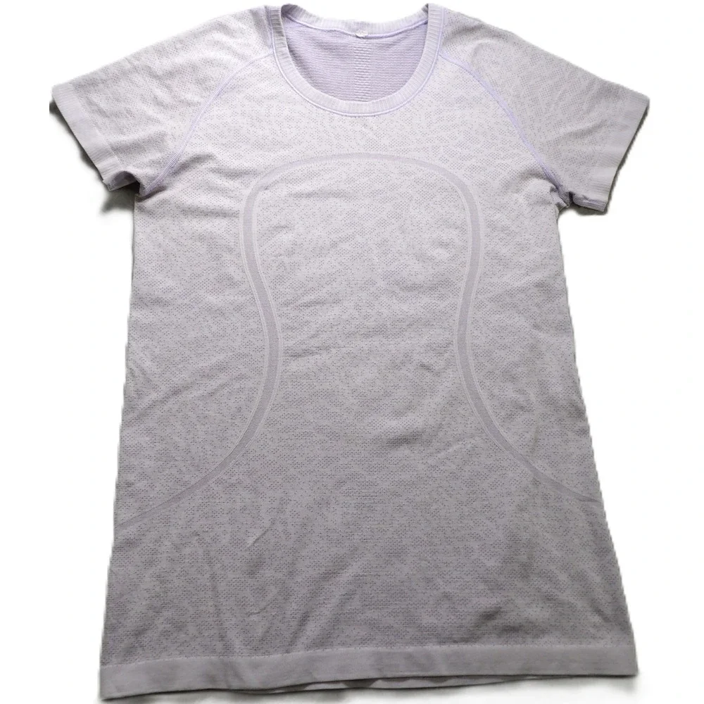 Lululemon Swiftly Tech 2.0 Short Sleeves Athletics Shirt Purple Women 12 Workout